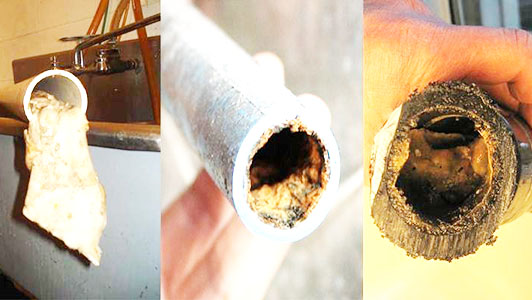 Tình trạng nghẹt cống bởi dầu mỡ gây nên